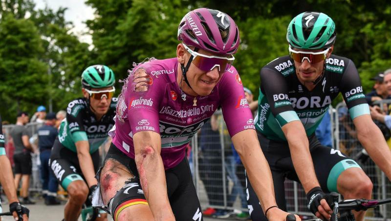 Pascal Ackermann war auf der 10. Etappe des Giro d’Italia schwer gestürzt. Pascal Ackermann war auf der 10. Etappe des Giro d’Italia schwer gestürzt.