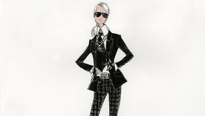So stellt sich Karl Lagerfeld sein Barbie-Ebenbild vor So stellt sich Karl Lagerfeld sein Barbie-Ebenbild vor