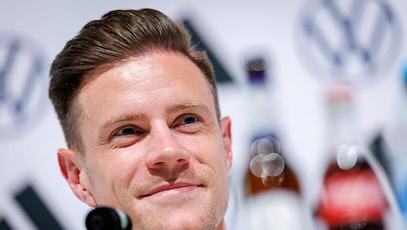 Marc-André ter Stegen bei der Pressekonferenz in Herzogenaurach.