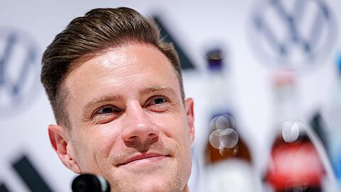 Marc-André ter Stegen bei der Pressekonferenz in Herzogenaurach.