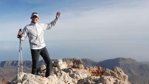 Geschafft: Michael Teuber auf der Spitze des Vulkans „El Teide“ auf Teneriffa. Geschafft: Michael Teuber auf der Spitze des Vulkans „El Teide“ auf Teneriffa.