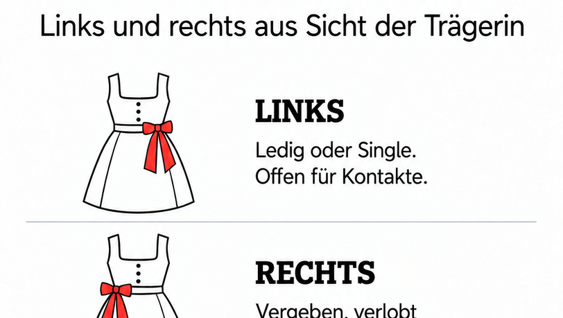 Bedeutung der Dirndl Schleife. Der Schleifen-Code für das Oktoberfest. Bedeutung der Dirndl Schleife. Der Schleifen-Code für das Oktoberfest.