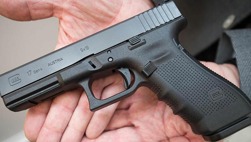 Eine Pistole vom Typ "Glock 17".