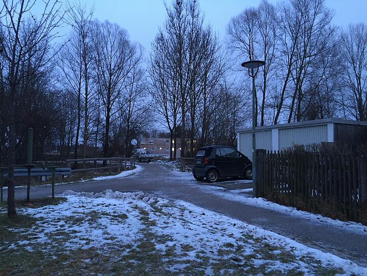 Die Flüchtlingsunterkunft in Lochhausen.
