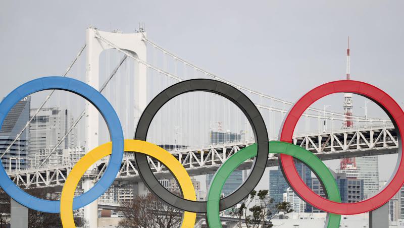 Die Olympischen Ringe sind am Odaiba Marine Park installiert. Die Olympischen Ringe sind am Odaiba Marine Park installiert.