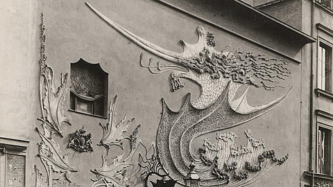 Ein Inbegriff des Jugendstils: Die Fassade des Fotoateliers Elvira,