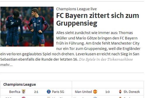 "Bayern zittert sich zum Gruppensieg", schreibt sueddeutsche.de.