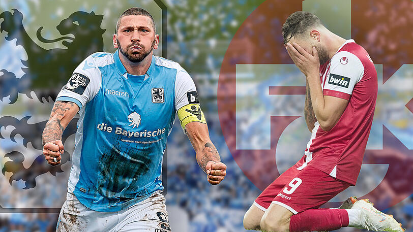 Wer darf feiern, wer muss jammern? Am Samstag empfängt Sechzig um Mölders (l.) Kaiserslautern mit Thiele.
