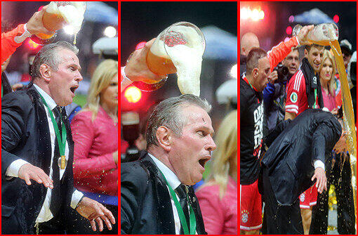 ... oder Triple-Trainer Jup Heynckes. Niemand ist vor Ribery und seinen Aktionen sicher.