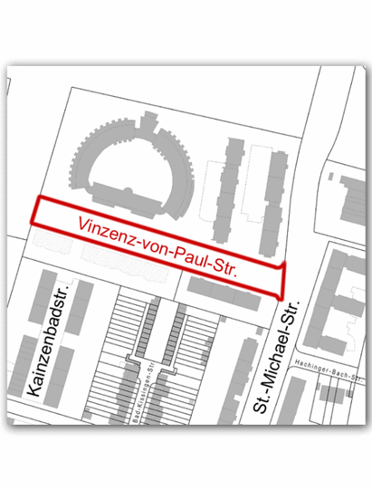 Hier verläuft die Vinzenz-von-Paul-Straße.