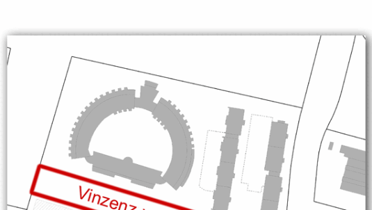 Hier verläuft die Vinzenz-von-Paul-Straße. Hier verläuft die Vinzenz-von-Paul-Straße.