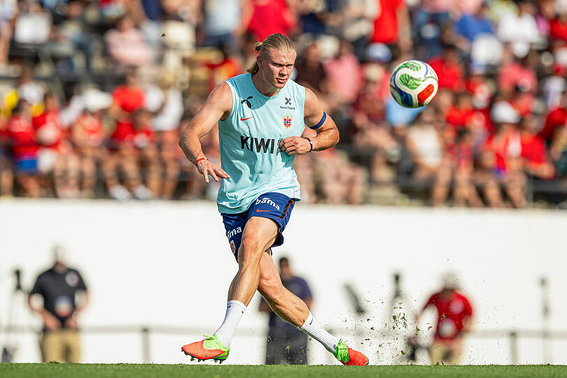 Erling Haaland aus dem norwegischen Nationalteam. Erling Haaland aus dem norwegischen Nationalteam.