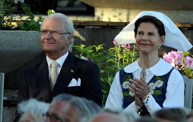 Die stolzen Brauteltern: König Carl Gustaf und Königin Silvia
