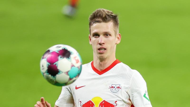 Leipzigs Dani Olmo am Ball.