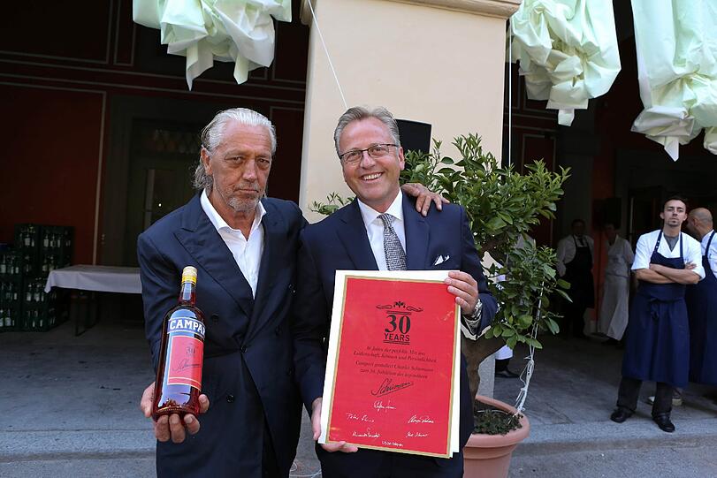 Charles Schumann mit Stefan Jensen (Campari).