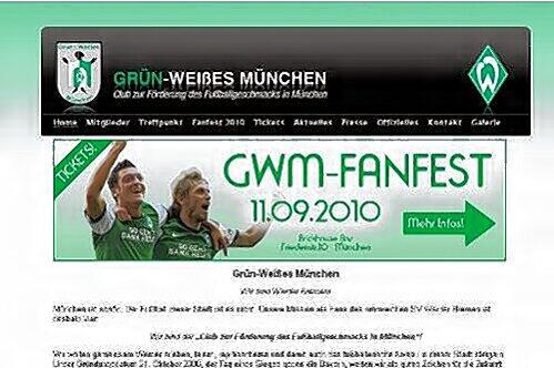 So präsentiert sich der Münchner Werder-Fanklub auf seiner Internetseite.
