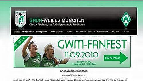 So präsentiert sich der Münchner Werder-Fanklub auf seiner Internetseite. So präsentiert sich der Münchner Werder-Fanklub auf seiner Internetseite.