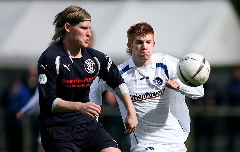 Denny Herzig als Fußballprofi, hier beim SV Elversberg.
