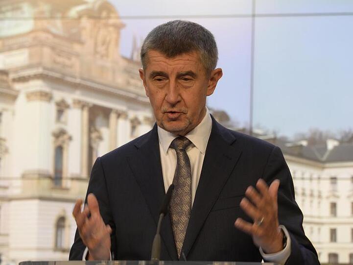 Andre Babi&scaron;, Ministerpräsident von Tschechien, gibt eine Pressekonferenz. Foto: Kateoina ?ulová/CTK/dpa