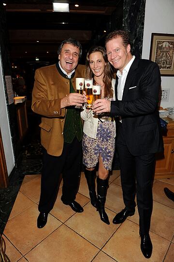 Peter Pongratz, Evelyn Greffenius, Paulaner-Chef Andreas Steinfatt.