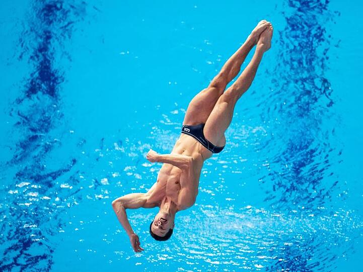 Wurde Fünfter vom Ein-Meter-Brett: Wasserspringer Patrick Hausding in Aktion.