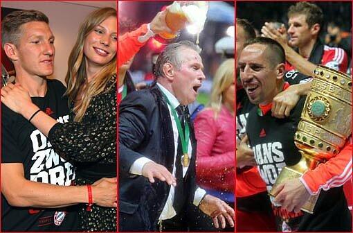 Oans, zwoa, Triple! - So feierten die Bayern in Berlin. Die Bilder.