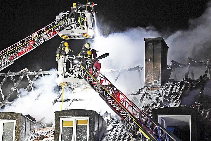 Bilder vom Feuerwehreinsatz in Obermenzing.