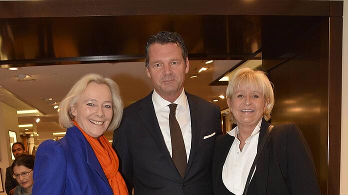 Karin Srb (rechts) mit Ursula zu Hohenlohe Oehringern und Markus Hoehn.