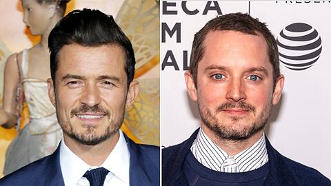 Orlando Bloom (li.) und Elijah Wood haben es mit drei weiteren "Herr der Ringe"-Gefährten krachen lassen.