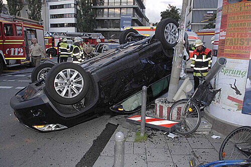 Der VW Tiguan nach der Bruchlandung