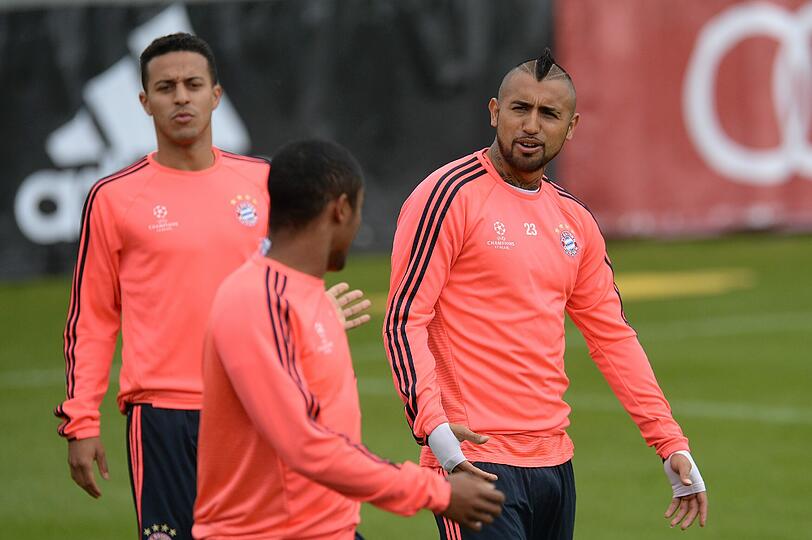 Die Bilder vom Abschlusstraining vor dem Atlético-Spiel.