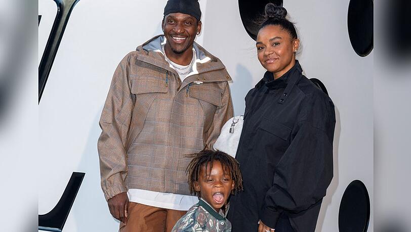 Pusha T mit Ehefrau Virginia und Sohn Nigel auf einem Event. Pusha T mit Ehefrau Virginia und Sohn Nigel auf einem Event.