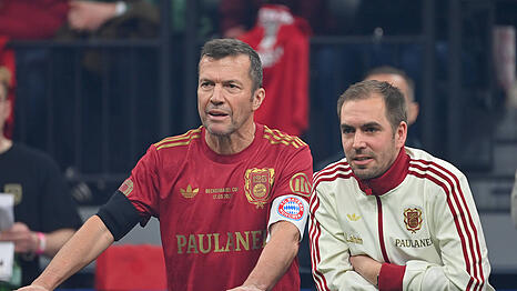 Sollen den FC Bayern beim Legends Cup zum Sieg f&uuml;hren: Philipp Lahm als Trainer und Lothar Matth&auml;us als Spieler.