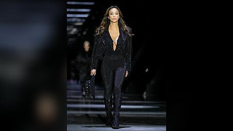 Verona Pooth bei ihrem Fashion-Week-Auftritt.
