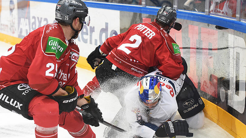 Der EHC, der ohne Steve Pinizzotto (kl. Foto) auskommen muss, gegen Köln am Boden.