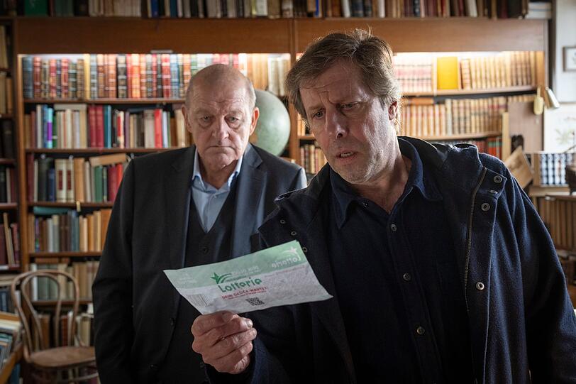 Privatdetektiv Georg Wilsberg (Leonard Lansink, links) und Ekki Talkötter (Oliver Korittke) wollen den Mord an einem Brauereibesitzer aufklären. Privatdetektiv Georg Wilsberg (Leonard Lansink, links) und Ekki Talkötter (Oliver Korittke) wollen den Mord an einem Brauereibesitzer aufklären.