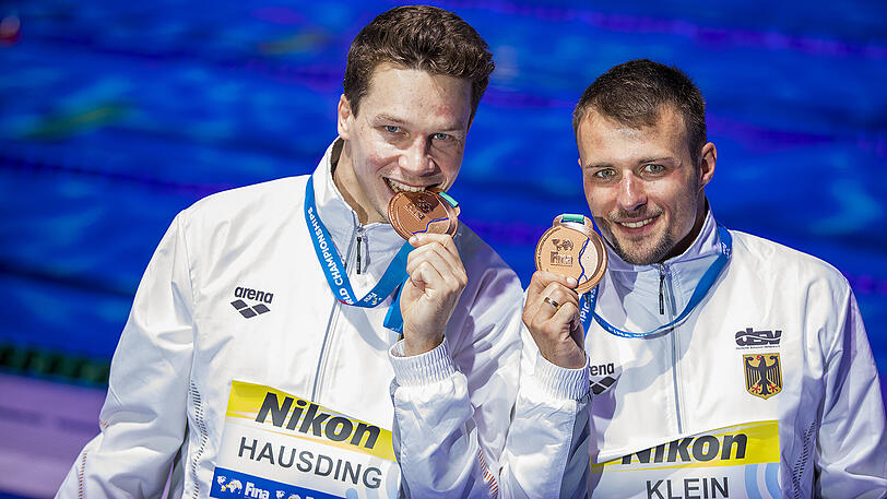 Das Ende einer Ära: Patrick Hausding und Sascha Klein mit ihren Bronzemedaillen.