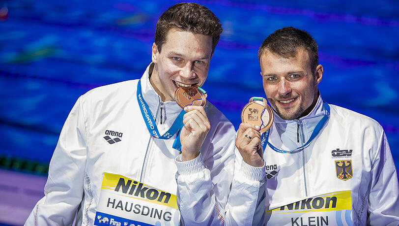 Das Ende einer Ära: Patrick Hausding und Sascha Klein mit ihren Bronzemedaillen. Das Ende einer Ära: Patrick Hausding und Sascha Klein mit ihren Bronzemedaillen.