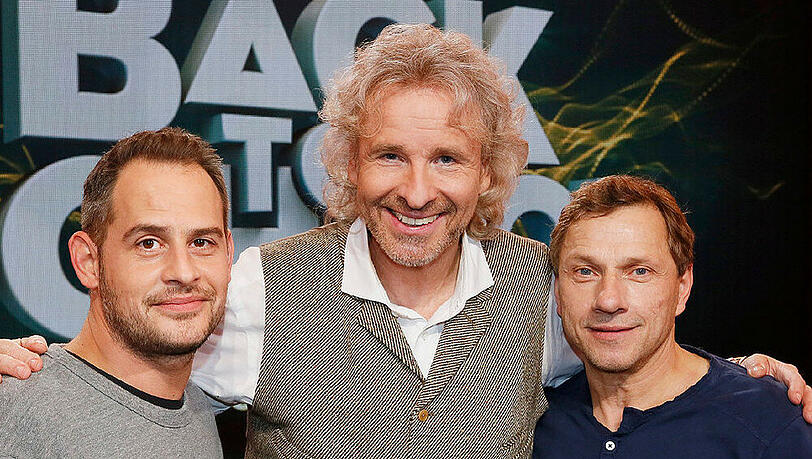 "Back to School - Gottschalks großes Klassentreffen": Thomas Gottschalk (M.) mit Moritz Bleibtreu (l.) und Richy Müller erinnern sich an die Schulzeit "Back to School - Gottschalks großes Klassentreffen": Thomas Gottschalk (M.) mit Moritz Bleibtreu (l.) und Richy Müller erinnern sich an die Schulzeit