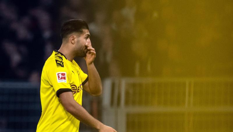 Dortmunds Emre Can wird gegen Schalke nicht spielen können. Dortmunds Emre Can wird gegen Schalke nicht spielen können.