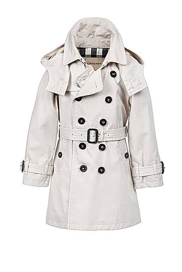 Wie die Großen: BURBERRY Popeline-Trenchcoat mit dem traditionellen Check-Futter.