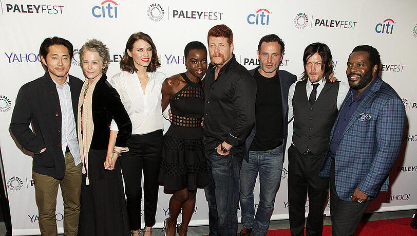 Ein Teil des "The Walking Dead" Casts: Vor allem Carol-Darstellerin Melissa McBride (2. v. l.) scheint gefährdet Ein Teil des "The Walking Dead" Casts: Vor allem Carol-Darstellerin Melissa McBride (2. v. l.) scheint gefährdet