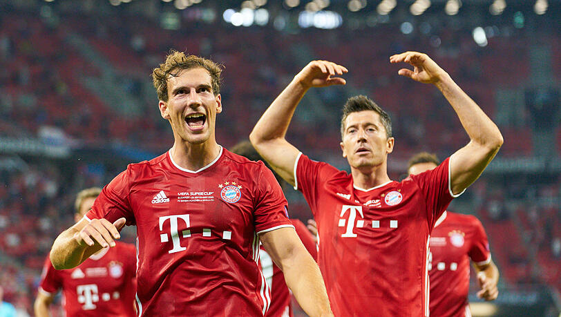 Hat man in dieser Hinrunde natürlich auch öfter gesehen: Jubelnde Bayern. Hat man in dieser Hinrunde natürlich auch öfter gesehen: Jubelnde Bayern.