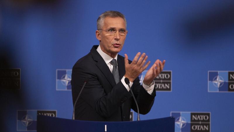 Nato-Generalsekretär Jens Stoltenberg bei einer Pressekonferenz im Hauptquartier des Verteidigungsbündnisses. Nato-Generalsekretär Jens Stoltenberg bei einer Pressekonferenz im Hauptquartier des Verteidigungsbündnisses.