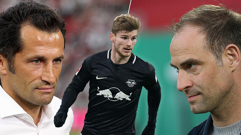 Hasan Salihamidzic (l.) und Oliver Mintzlaff (r.) pokern um die Ablöse für Timo Werner.