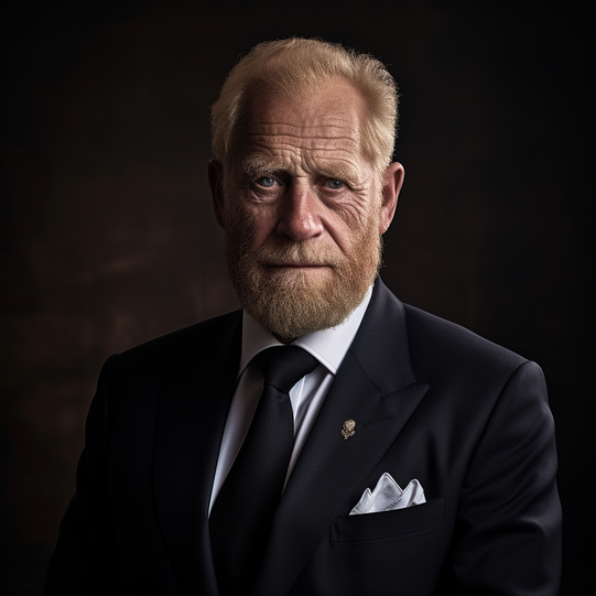 Prinz Harry mithilfe der Künstlichen Intelligenz auf 80 Jahre gealtert.