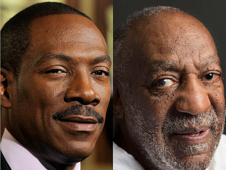 Eddie Murphy (l.) lehnte eine Parodie von Bill Cosby ab