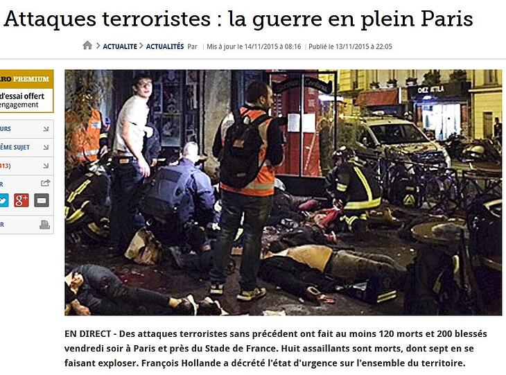 "Le Figaro": "Krieg mitten in Paris".