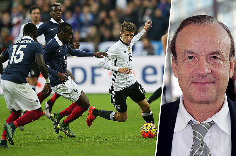 &bdquo;Deutschland ist der Angstgegner von Frankreich. Das ist so wie Italien für Deutschland&ldquo;, sagt Rohr über Müller (r.) und Co.