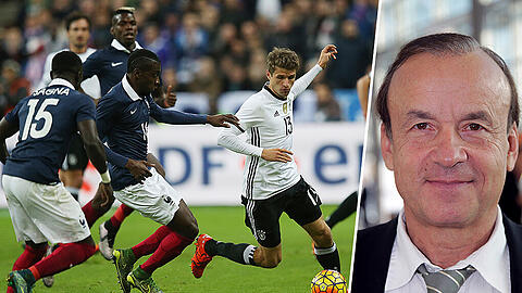 &bdquo;Deutschland ist der Angstgegner von Frankreich. Das ist so wie Italien für Deutschland&ldquo;, sagt Rohr über Müller (r.) und Co.
